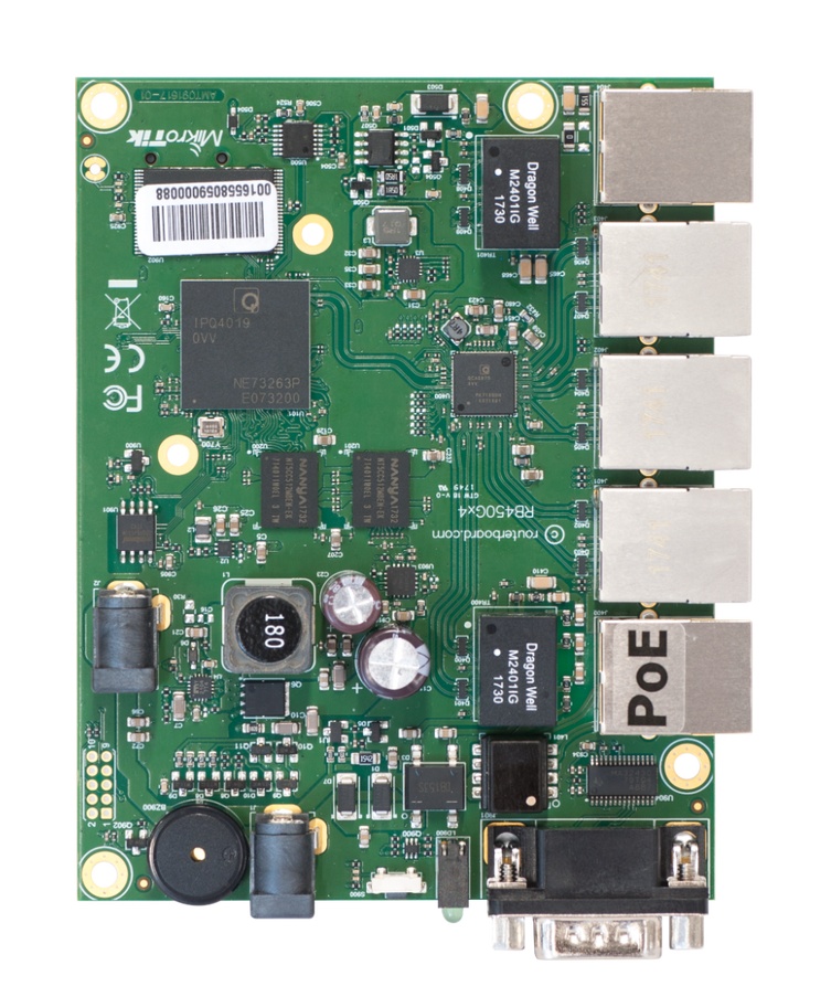 MikroTik RB450Gx4 716MHz 1GB 4 Core 5xGb microSD L5