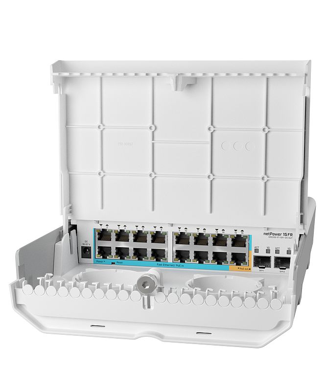 MikroTik CRS318-1Fi-15Fr-2S-OUT netPower 15FR Outdoor 800MHz 12x10Mbps
