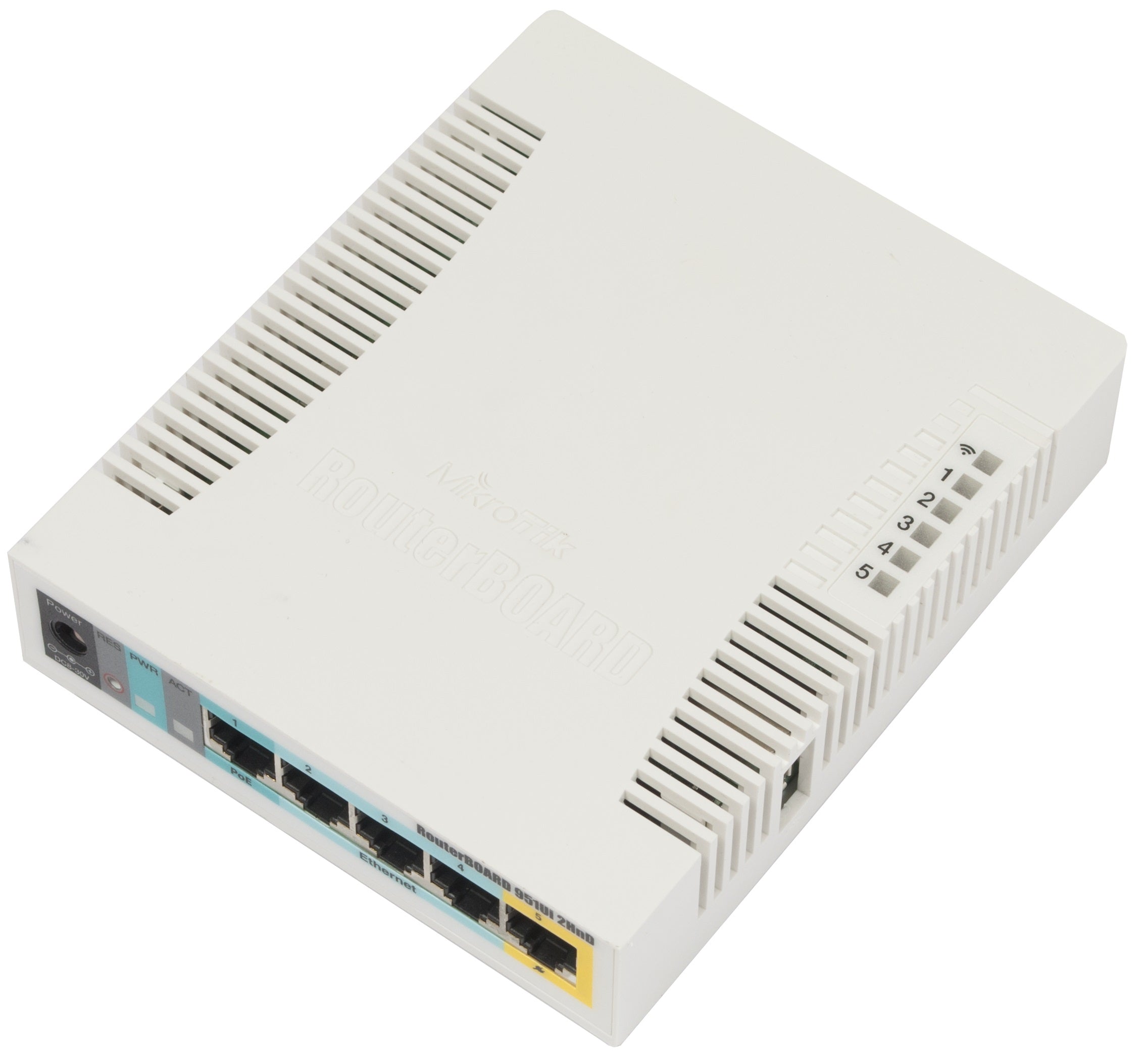 MikroTik RB951Ui-2HnD Router w/ Integrated 2.4GHz Wireless, 600MHz CPU, 128MB RAM, 5x LAN, PoE Out