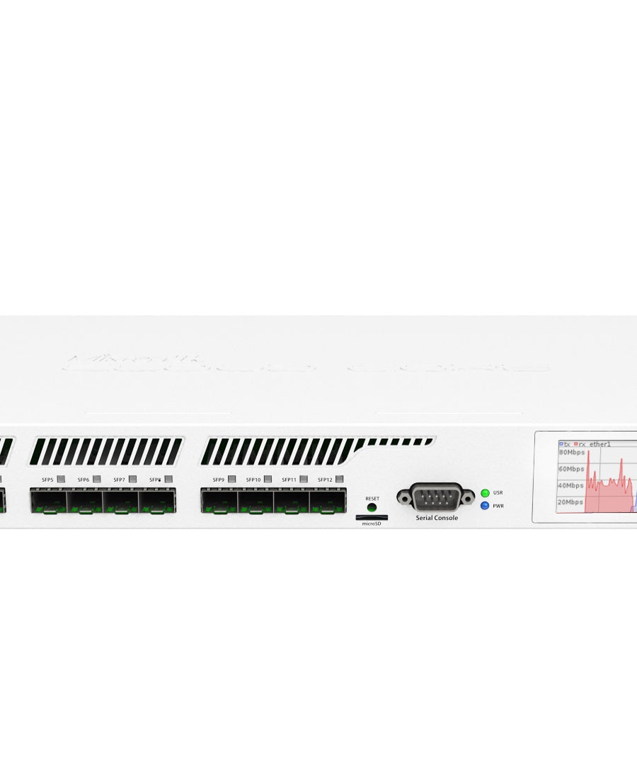 MikroTik CCR1016-12S-1S+ Cloud Core Router with Tilera Tile-Gx16 CPU, 16-Port SFP, 1 SFP+ 10G Cage, Dual Redundant Power