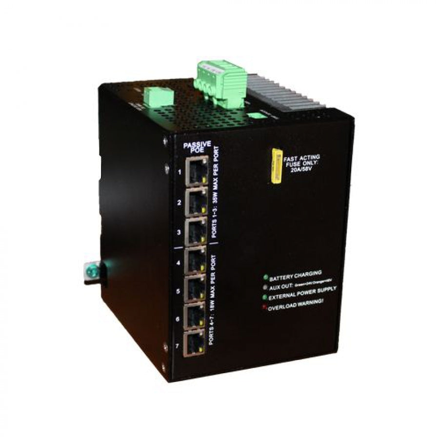 Tycon Solar MPPT Solar Controller w/ Monitor and 7-Port Gigabit PoE Switch