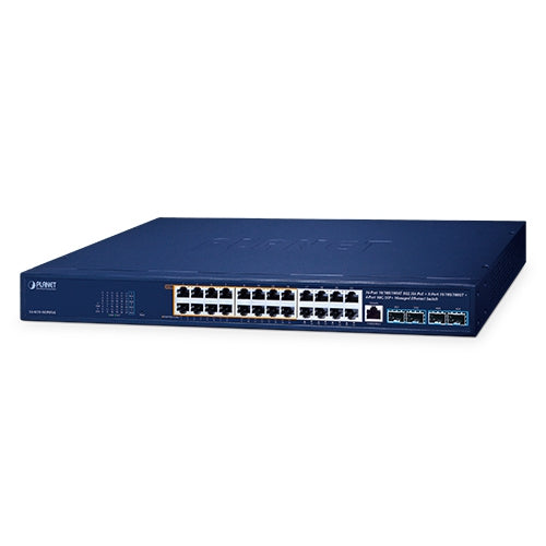 Planet 16-Port 802.3bt PoE 4-Port 10G SFP+ Managed Ethernet Switch