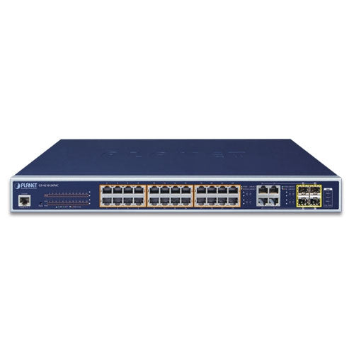 Planet 24-Port 802.3at PoE + 4-Port Gigabit TP/SFP Combo Managed Switch 220W