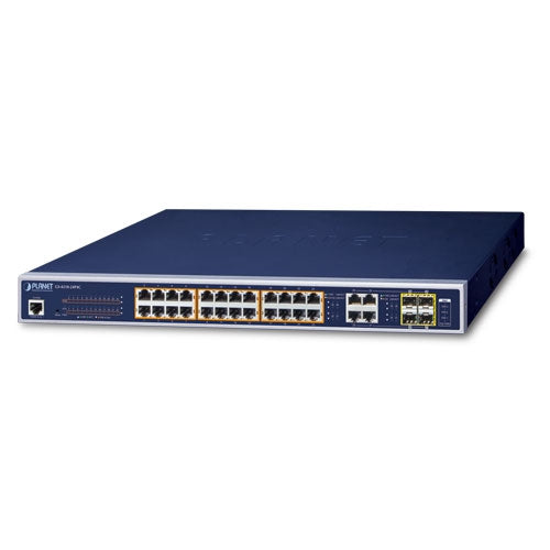 Planet 24-Port 802.3at PoE + 4-Port Gigabit TP/SFP Combo Managed Switch 220W