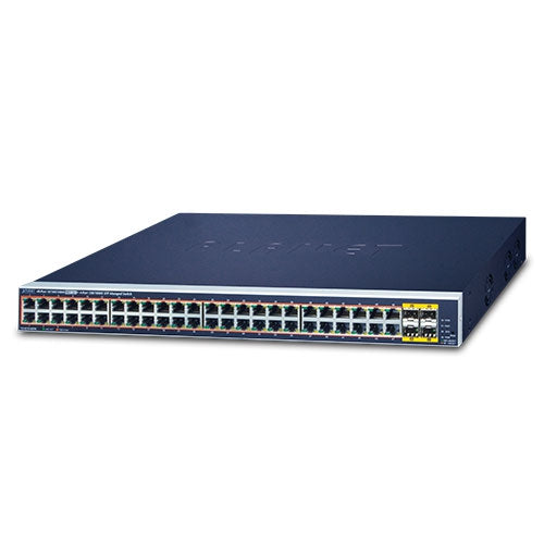 Planet 48-Port 802.3at PoE + 4-Port 100/1000BASE-X SFP Managed Switch 400W