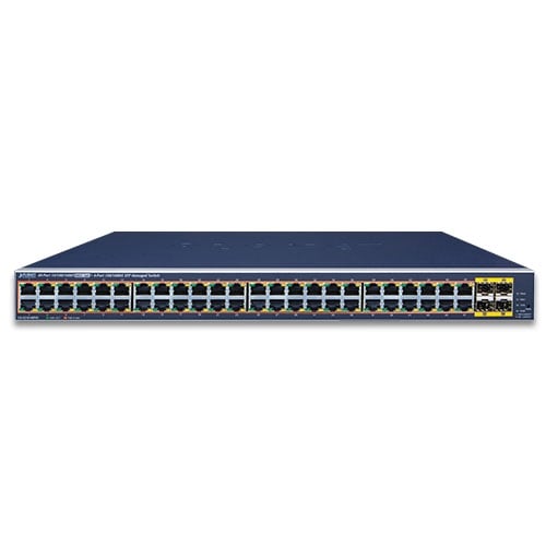 Planet 48-Port 802.3at PoE + 4-Port 100/1000BASE-X SFP Managed Switch 400W