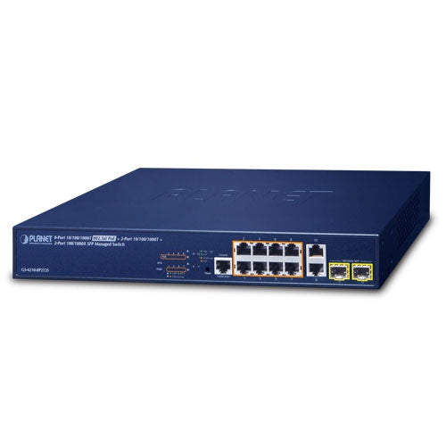 Planet 8-Port 802.3at RJ45 Gigabit PoE 2-Port SFP Managed Switch