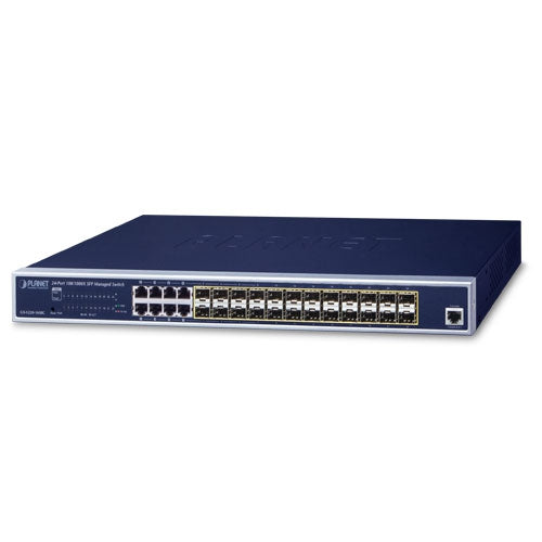 Planet L2+ 24-Port 100/1000X SFP + 8-Port Shared TP Managed Switch