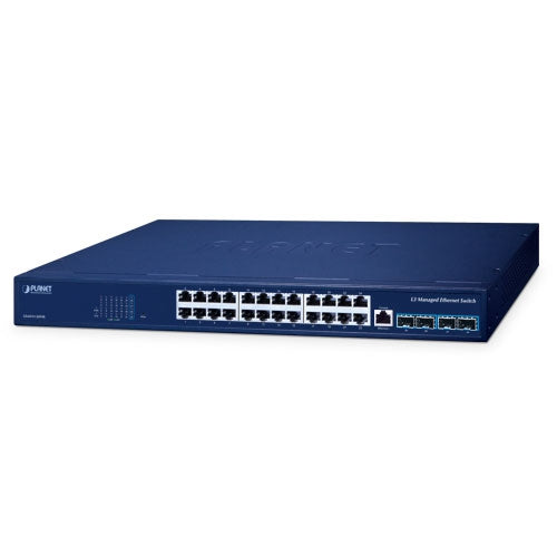Planet L3 24-Port 10/100/1000T + 4-Port 10G SFP+ Managed Ethernet Switch