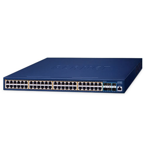 Planet L3 48-Port 10/100/1000T 802.3at PoE + 6-Port 10G SFP+ Managed Ethernet