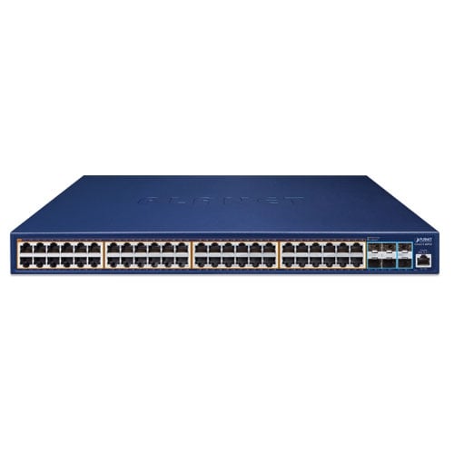 Planet L3 48-Port 10/100/1000T 802.3at PoE + 6-Port 10G SFP+ Managed Ethernet