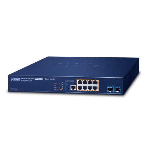 Planet L3 8-Port 802.3at PoE + 2-Port 10G SFP+ Managed Switch