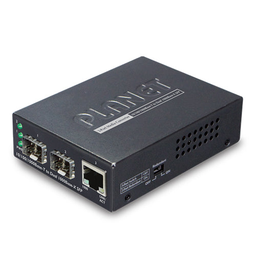 Planet GT-1205A 3-Port Gigabit SFP Media Converter (1 TP, 2 SFP)
