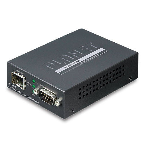 Planet RS232/RS422/RS485 Serial Device Server with 1-Port 100BASE-FX SFP