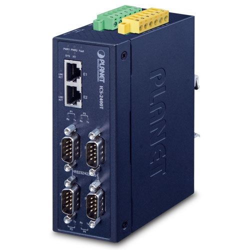 Planet Industrial 4-Port RS232/RS422/RS485 Serial Device Server