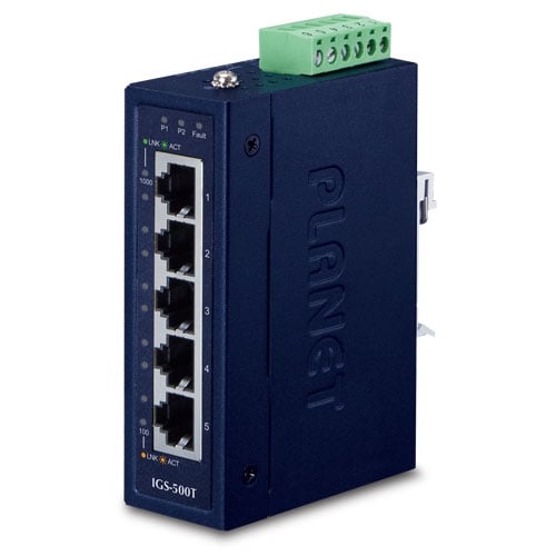 Planet IGS-500T IP30 Compact size 5-Port Gigabit Ethernet Switch (-40~75 degrees C)