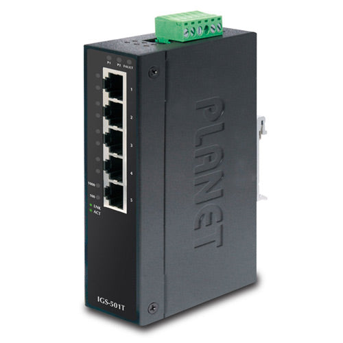Planet IGS-501T 5-Port 10/100/1000Mbps Industrial Gigabit Ethernet Switch