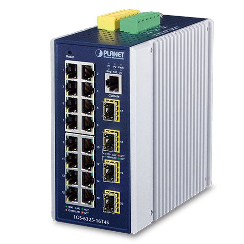 Planet Industrial L3 16-Port Gigabit 4-Port 100/1000X SFP Managed Ethernet Switch