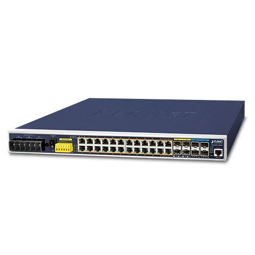 Planet Industrial L3 24-Port 802.3at PoE + 4-Port 10G SFP+ Managed Ethernet Switch