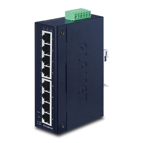 Planet IGS-801M IP30 8-Port Industrial Manageable Gigabit Switch