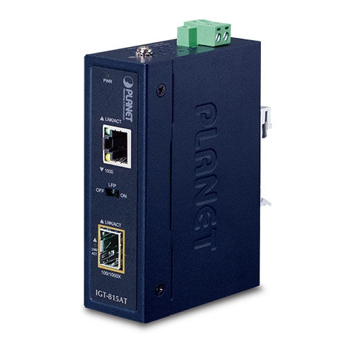 Planet Industrial Compact Copper to SFP Media Converter
