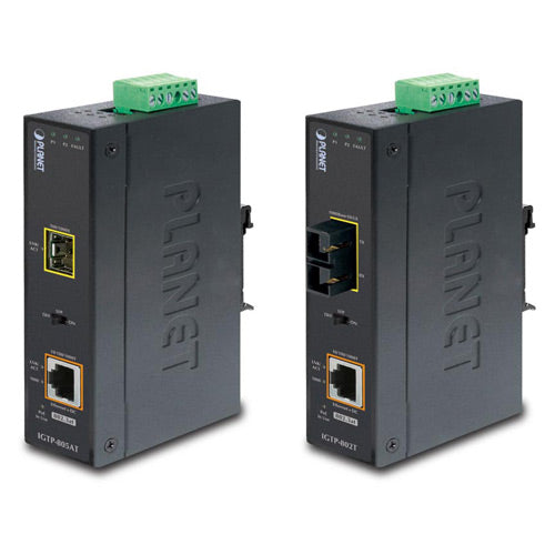 PLANET IGTP-805AT SFP (LC) 802.3at PoE Industrial Media Converter