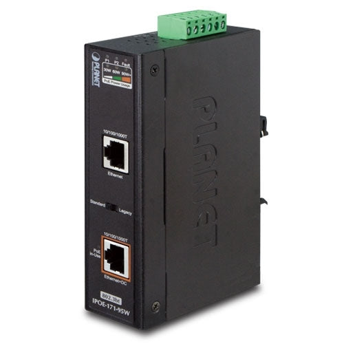 Planet IPOE-171-95W IP30, Industrial 802.3bt Ultra PoE Injector (95 Watts)