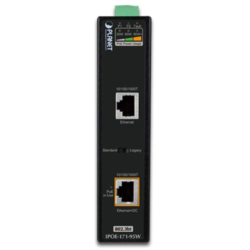 Planet IPOE-171-95W IP30, Industrial 802.3bt Ultra PoE Injector (95 Watts)