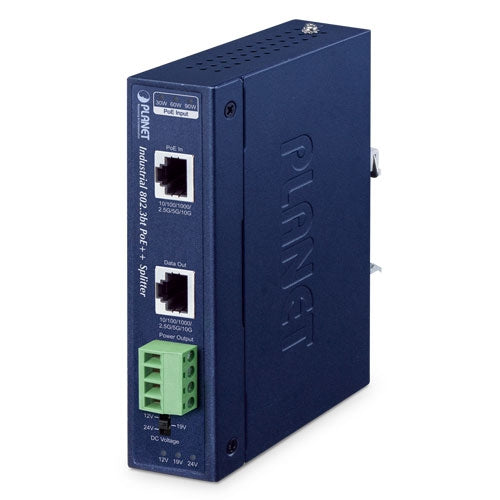 Planet IPOE-176S Industrial Single-Port 10Gbps 802.3bt PoE++ Splitter