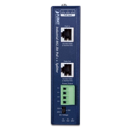 Planet IPOE-176S Industrial Single-Port 10Gbps 802.3bt PoE++ Splitter