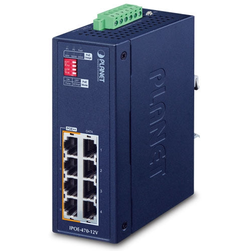 ethernet booster box PLANET Industrial 4-port GE 802.3bt PoE++ injector hub