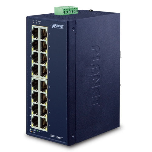 Planet Industrial 16-Port 10/100TX Fast Ethernet Switch