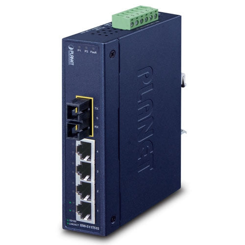 PLANET 4-Port 10/100Base-TX + 1-Port 100Base-FX Industrial Ethernet Switch