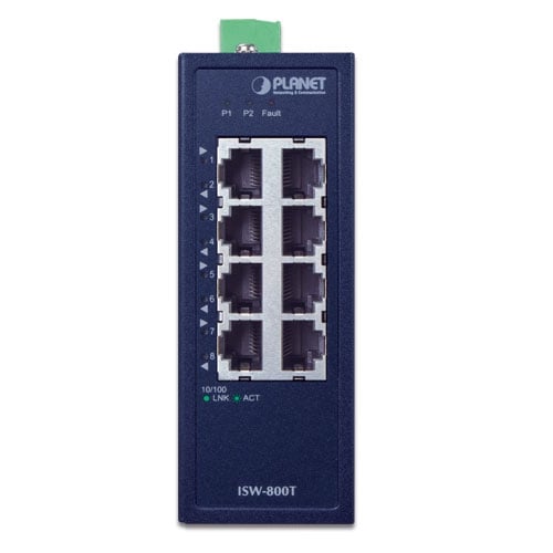 Planet Industrial 8-Port 10/100TX Compact Ethernet Switch
