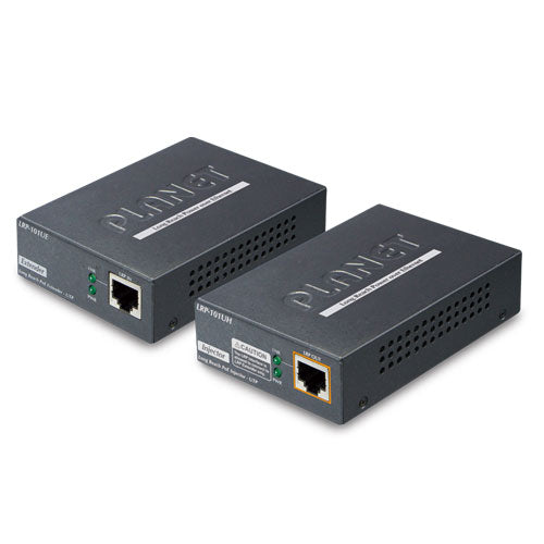 Planet LRP-101U-KIT 1-Port Long Reach POE over UTP Extender Kit (LRP-101UH + LRP-101UE), -20 to 70 Degree C, up to 500 meters