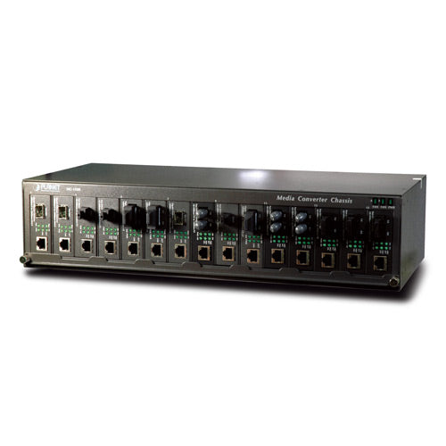 Planet MC-1500 19″ 2.4U 15-Slot Media Converter Chassis (Fixed AC Power Supply)