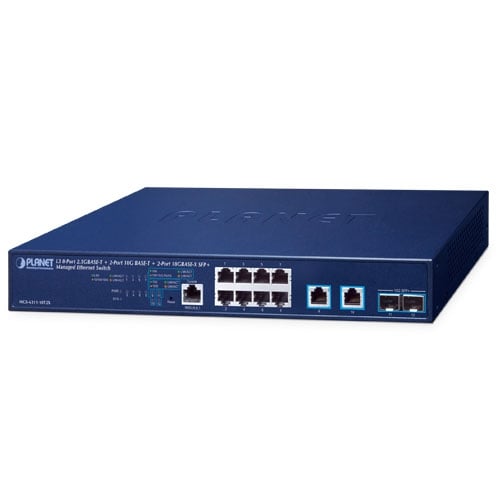Planet L3 8-Port 2.5GBASE-T + 2-Port 10GBASE-T + 2-Port 10GBASE-X SFP+ Managed Ethernet Switch