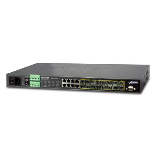 Planet MGSW-24160F 16-Port SFP Fiber Port + 8-Port Gigabit Metro Ethernet Switch