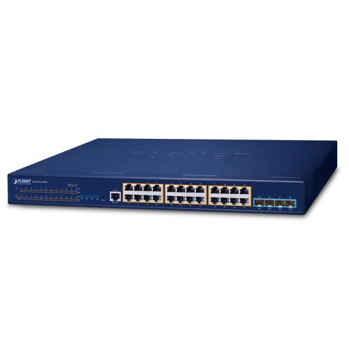 Planet L3 24-Port 802.3at PoE + 4-Port 10G SFP+ Stackable Managed Switch