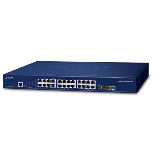 Planet L3 24-Port 10/100/1000T + 4-Port 10G SFP+ Stackable Managed Switch