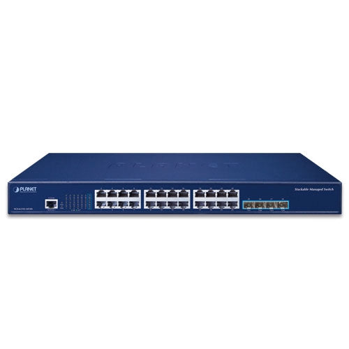 Planet L3 24-Port 10/100/1000T + 4-Port 10G SFP+ Stackable Managed Switch