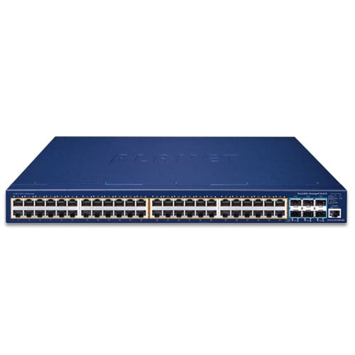 Planet L3 48-Port 10/100/1000T 802.3at PoE + 6-Port 10G SFP+ Stackable Managed Switch 740W