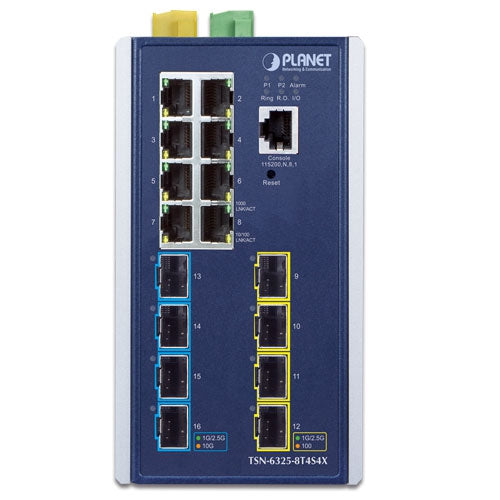 Planet L3 8-Port Copper 4-Port 2.5G SFP 4-Port SFP+ Managed TSN Ethernet Switch