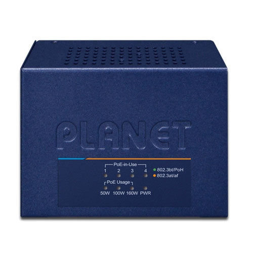 Planet 4-Port Multi-Gigabit 802.3bt PoE++ Injector Hub (160 Watts)