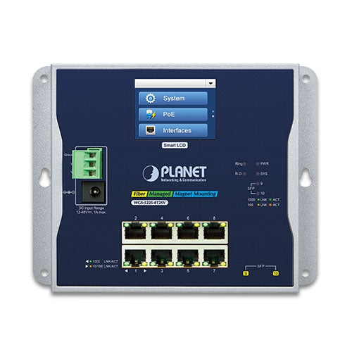 Planet WGS-5225-8T2SV Industrial L2+ 8-Port + 2-Port 1G/2.5G SFP Managed Switch