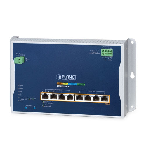 Planet Industrial L3 4-Port 2.5G 802.3bt PoE + 4-Port 802.3bt PoE + 2-Port 10G SFP+ Wall-mount Managed Switch