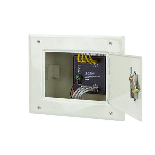 Planet WGS-804HP IP30 8-Port Gigabit Wall-mount Switch 4-Port 802.3AT POE+ (-20 to 60 C), dual redundant power 48-56V DC