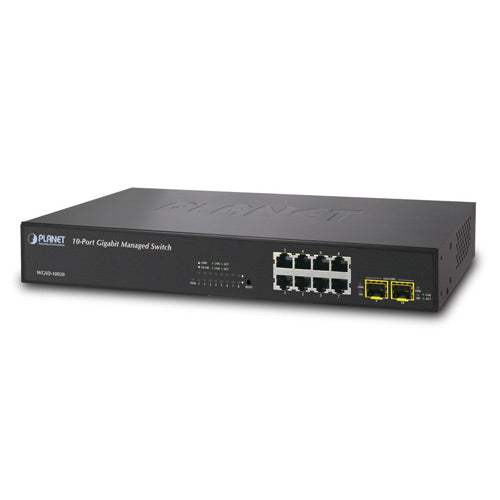 Planet WGSD-10020 8-Port GigE + 2 100/1000X SFP Managed Switch