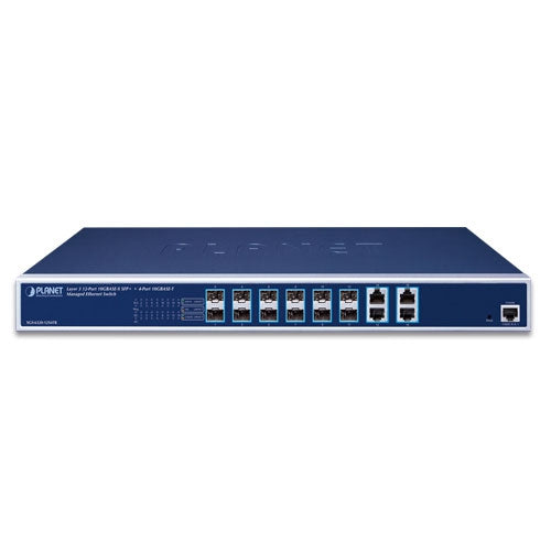 Planet Layer 3 12-Port 10GBASE-X SFP+ + 4-Port 10GBASE-T Managed Ethernet Switch
