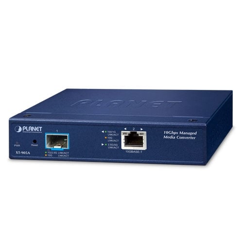 Planet 1-Port 10G/5G/2.5G/1G  1-Port 10G SFP+ Managed Media Converter